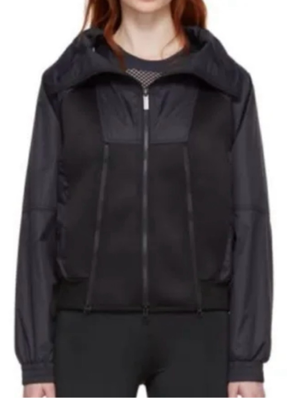 Adidas by Stella McCartney Black High Neck Trainer Zip-Up Jacket